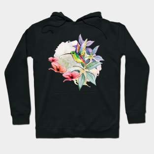 Hummingbird ecuadorian with flowers Hoodie